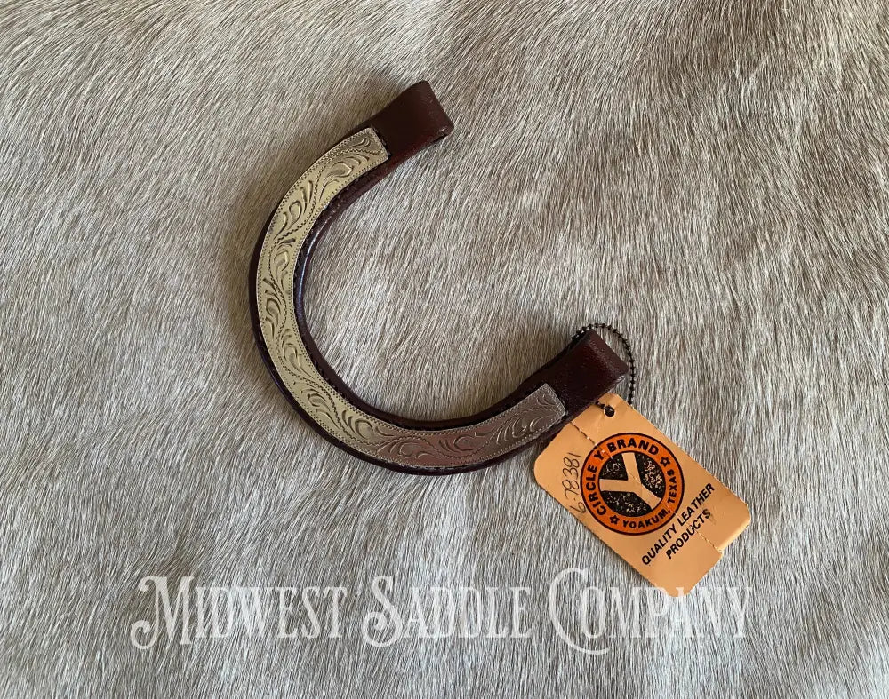 New Old Stock: Circle Y One Ear Pony Arabian Headstall Replacement Earpiece - Silver Bridles &