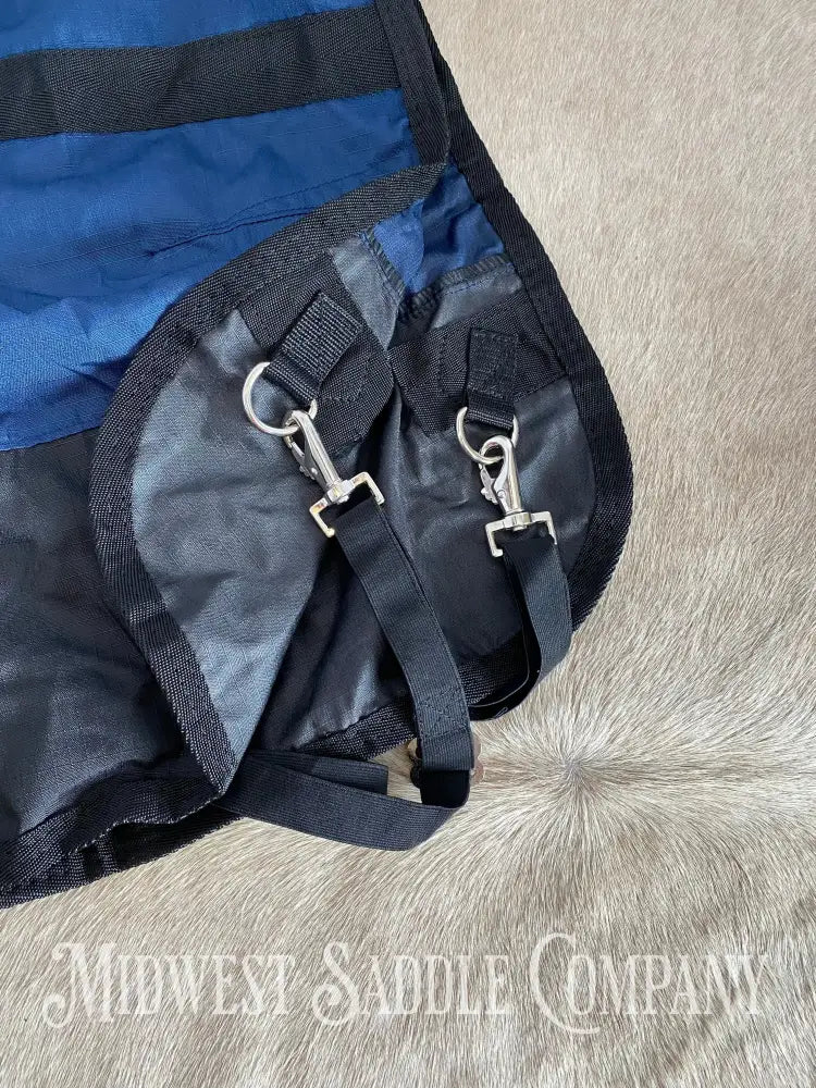 New Polar Equestrian 600 Denier Foal Turnout Sheet - Navy & Black Size Small 36” Blanket