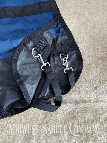 New Polar Equestrian 600 Denier Foal Turnout Sheet - Navy & Black Size Small 36” Blanket