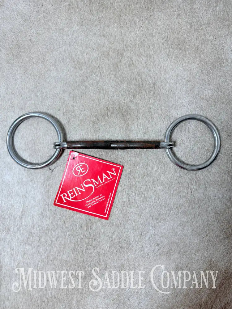 New Reinsman Heavy Rings 7/16” Sweet Iron Hinge Snaffle Bit 5”