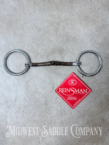 New Reinsman Heavy Rings 7/16” Sweet Iron Hinge Snaffle Bit 5”