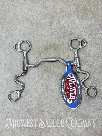 New Weaver Stainless Steel Jointed Swivel Medium Port Mouth Futurity Bit 5” - Bit