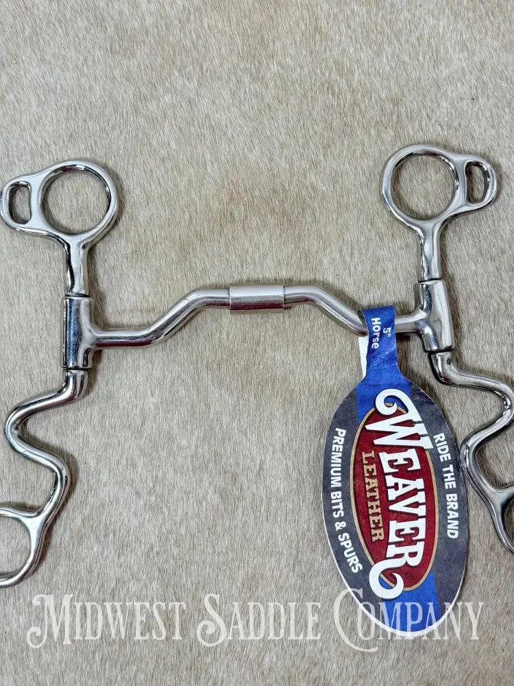New Weaver Stainless Steel Jointed Swivel Medium Port Mouth Futurity Bit 5” - Bit