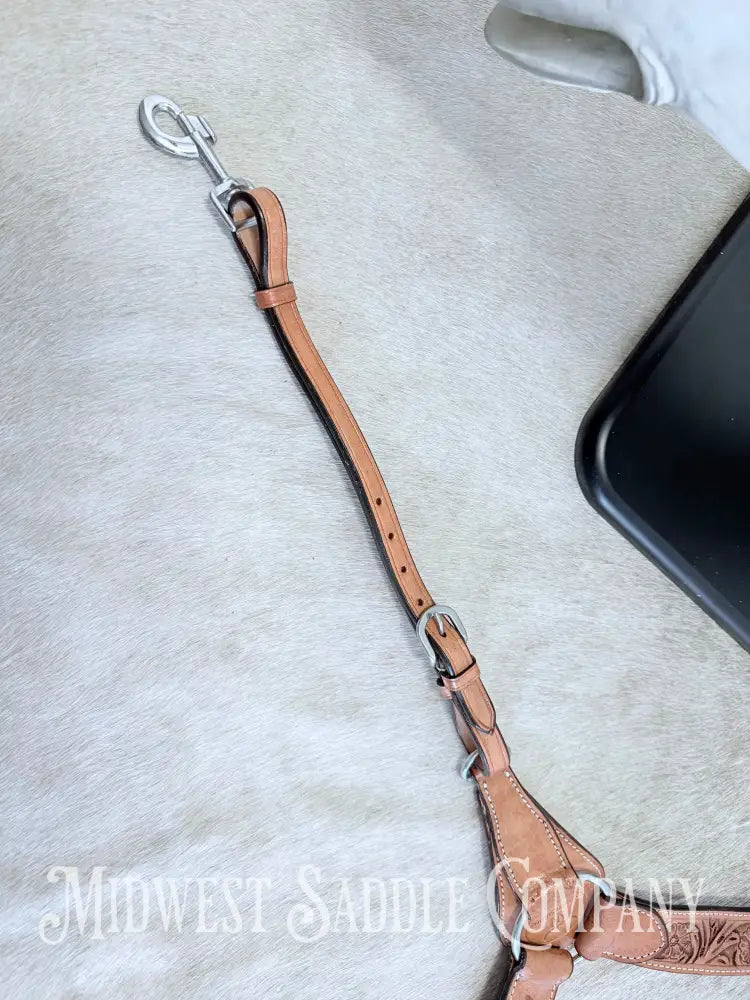 New Western Saddlery Headstall and Breast Collar Set Floral Leather Tooling Tack Set