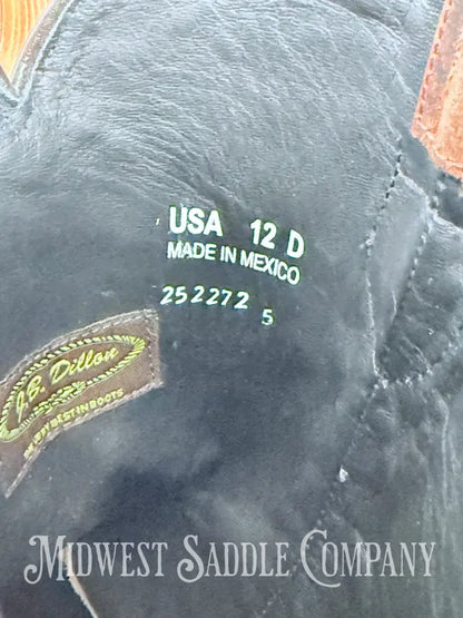 NWOT Men’s JB Dillon Western Cowboy Boots Goat Leather JBM3208 - Size 12 D Western Boots