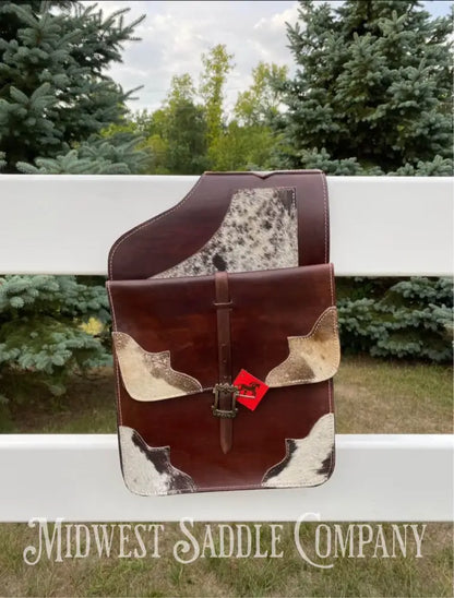 NWT Hair-On Cowhide Leather Western Horse Saddle Bags Saddle Bags