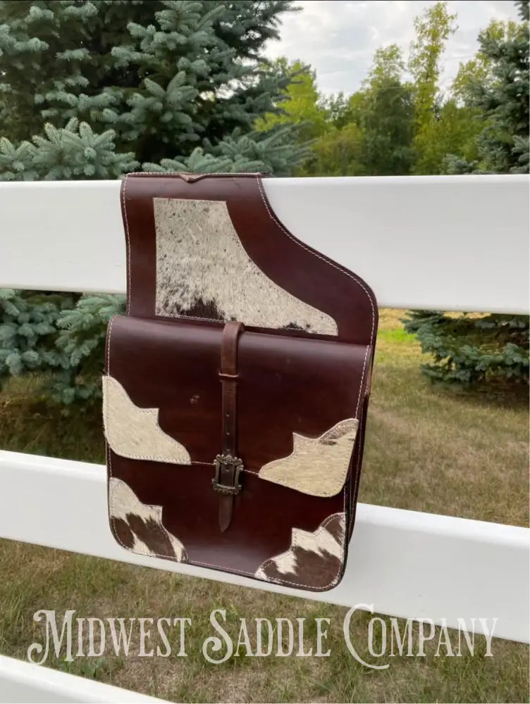NWT Hair-On Cowhide Leather Western Horse Saddle Bags Saddle Bags