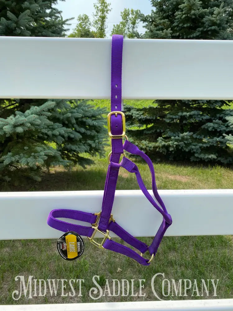 Nwt Weaver Original Purple Nylon Halter Large Horse Tack