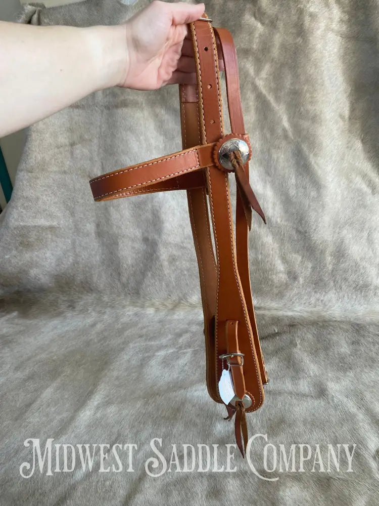 Old Timer Western Browband Bridle - Antique Vintage Cowboy Style Draft Size Bridles & Headstalls