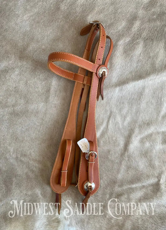 Old Timer Western Browband Bridle - Antique Vintage Cowboy Style Draft Size Bridles & Headstalls