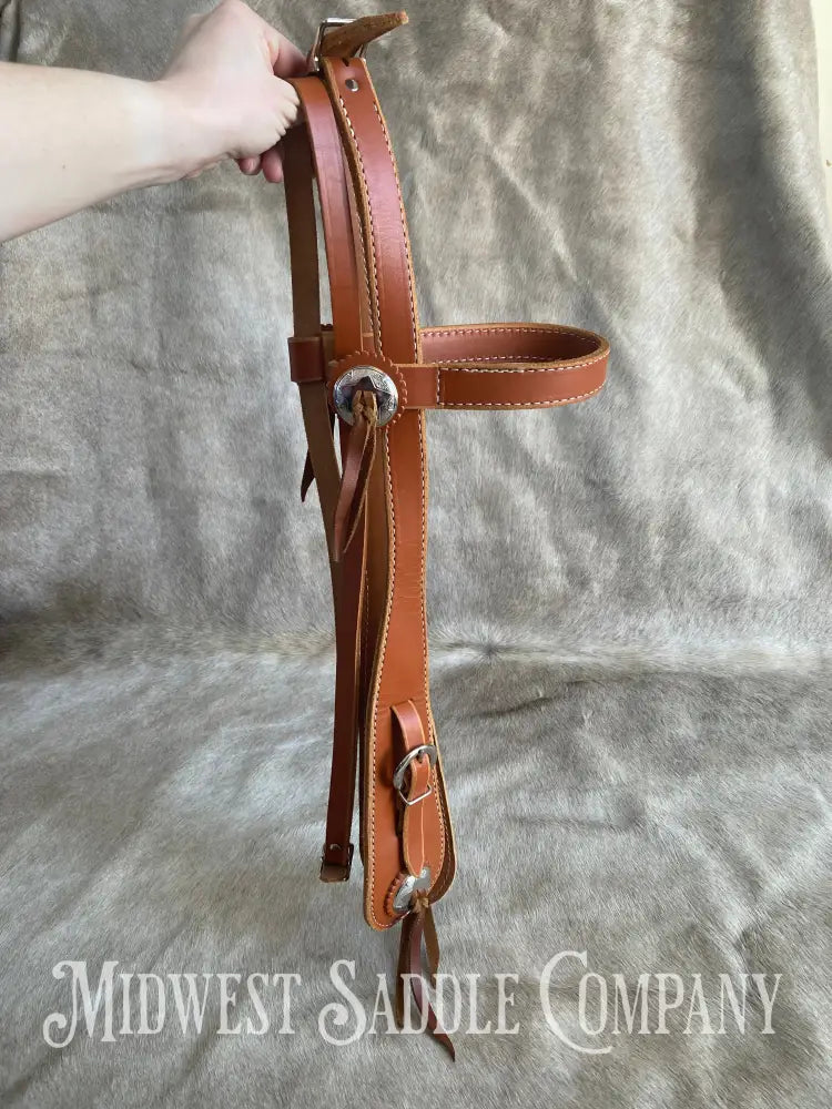 Old Timer Western Browband Bridle - Antique Vintage Cowboy Style Draft Size Bridles & Headstalls