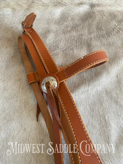 Old Timer Western Browband Bridle - Antique Vintage Cowboy Style Draft Size Bridles & Headstalls