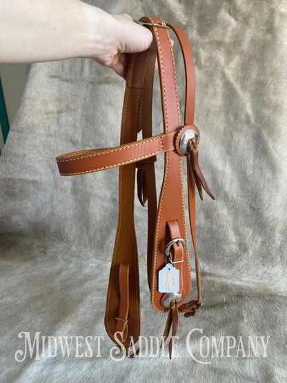 Old Timer Western Browband Bridle - Antique Vintage Cowboy Style Horse Size Bridles & Headstalls