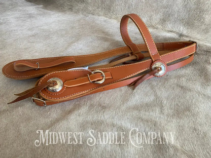 Old Timer Western Browband Bridle - Antique Vintage Cowboy Style Horse Size Bridles & Headstalls