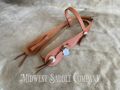 Old Timer Western Browband Bridle - Antique Vintage Cowboy Style Horse Size Bridles & Headstalls