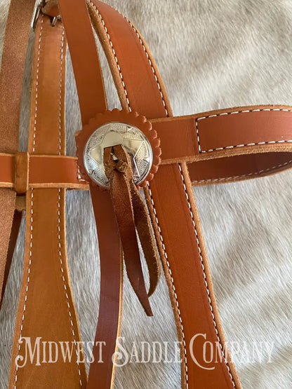 Old Timer Western Browband Bridle - Antique Vintage Cowboy Style Horse Size Bridles & Headstalls