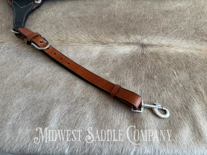 Pro Rider Pink Cross & Floral Tooling Western Breast Collar Breast Collar