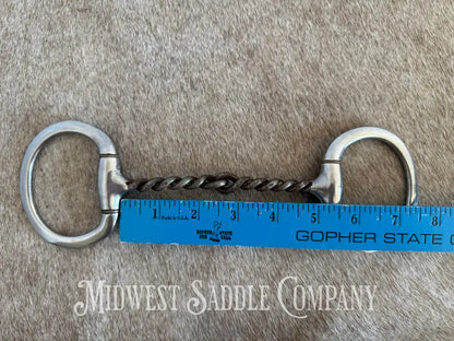 Reinsman 5” Medium Twisted Wire Sweet Iron Western Horse Snaffle Bit Bit