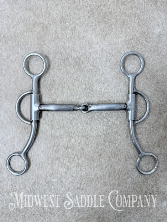 Reinsman D & L Reiner 7/16’’ Double Five Sweet Iron Single Joint Bit 5’’ Mouth 780 - Bit
