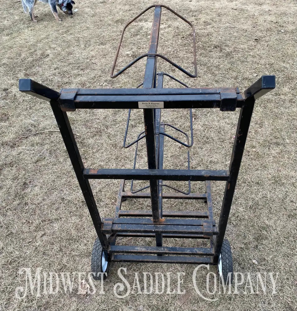 Rolling (3) Saddle Rack Dolly Cart