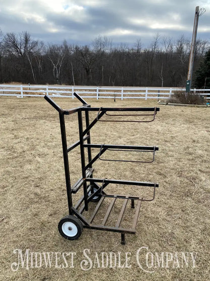 Rolling (3) Saddle Rack Dolly Cart