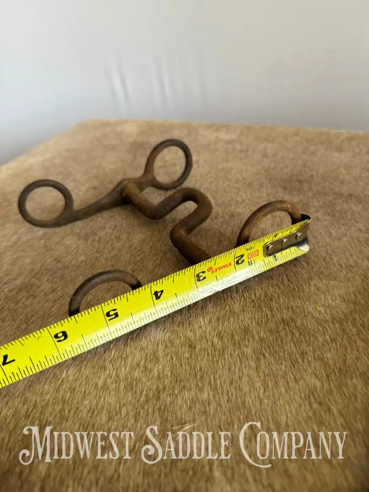Rustic Hand-Forged Iron Western Cowboy Curb Bit with Medium Port Bit