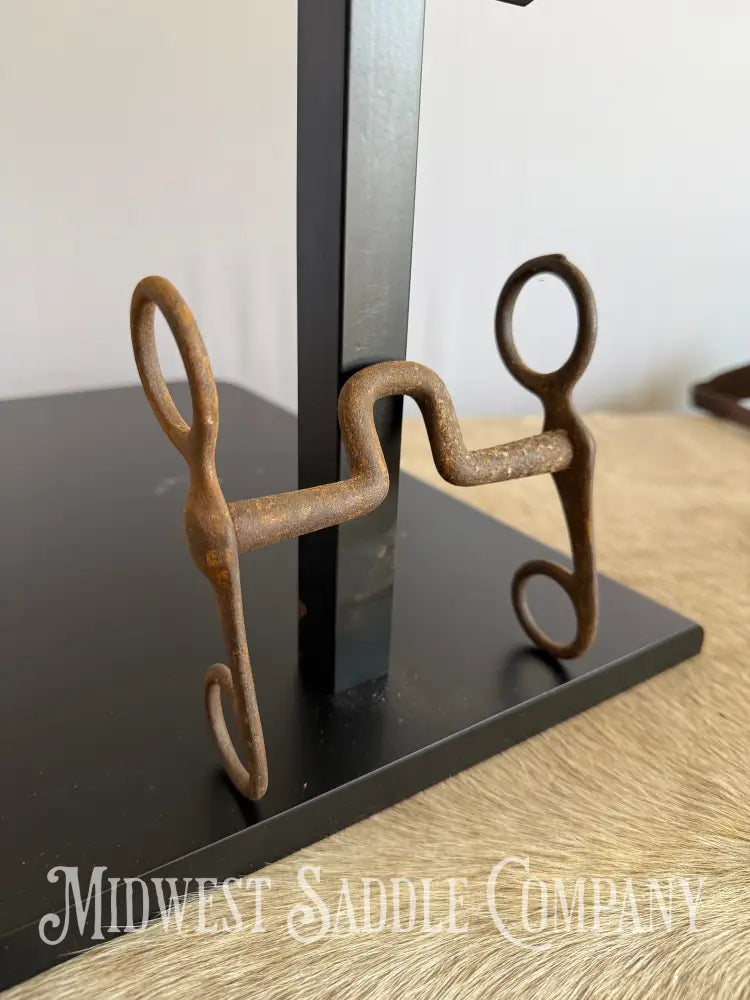 Rustic Hand-Forged Iron Western Cowboy Curb Bit with Medium Port Bit