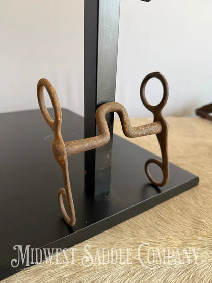 Rustic Hand-Forged Iron Western Cowboy Curb Bit with Medium Port Bit