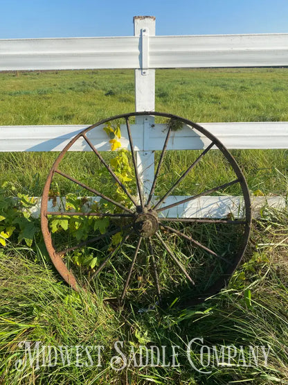 Set Of 2 Antique Steel Wagon / Implement Wheels 39” Wheel