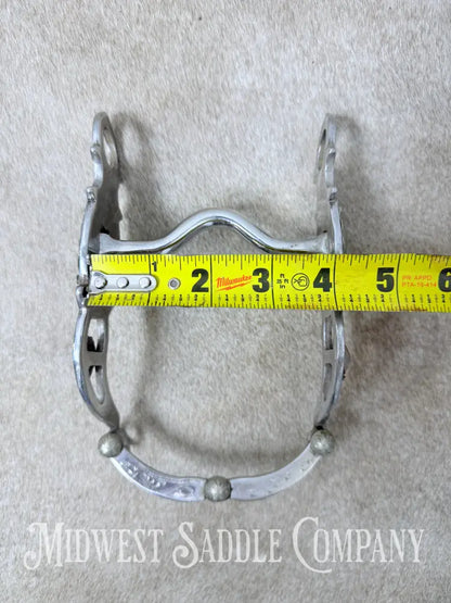 Stainless Steel Western Pony Shank Show Bit Engraved Silver Conchos Medium Port 3.75”
