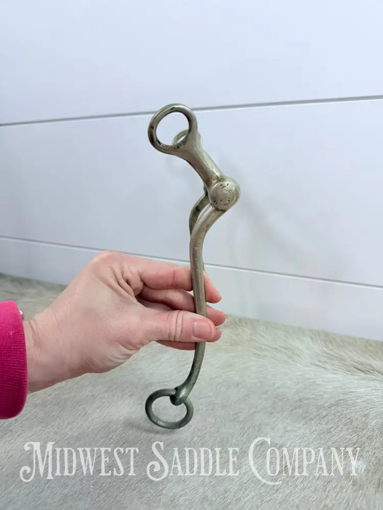 Solid Nickel Medium Port Walking Horse Curb Bit Made in England 4.75” Bit