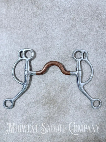 Sta-Brite Stainless Steel Western Medium Port Bit Copper Mouth 5” - Bit