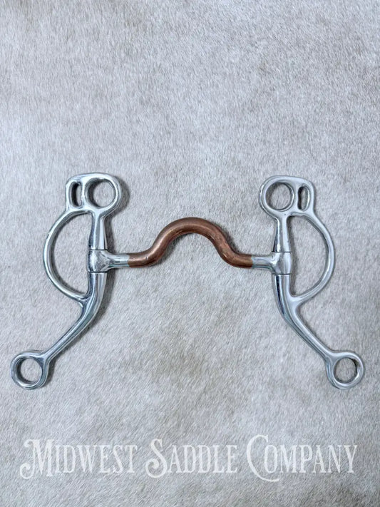 Sta-Brite Stainless Steel Western Medium Port Bit Copper Mouth 5” - Bit