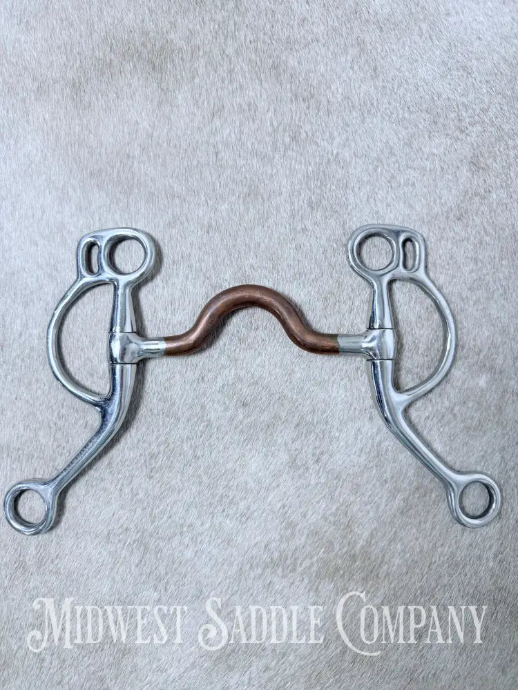 Sta-Brite Stainless Steel Western Medium Port Bit Copper Mouth 5” - Bit