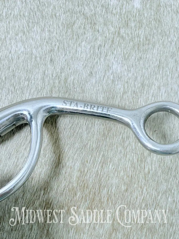 Sta-Brite Stainless Steel Western Medium Port Bit Copper Mouth 5” - Bit