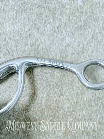 Sta-Brite Stainless Steel Western Medium Port Bit Copper Mouth 5” - Bit