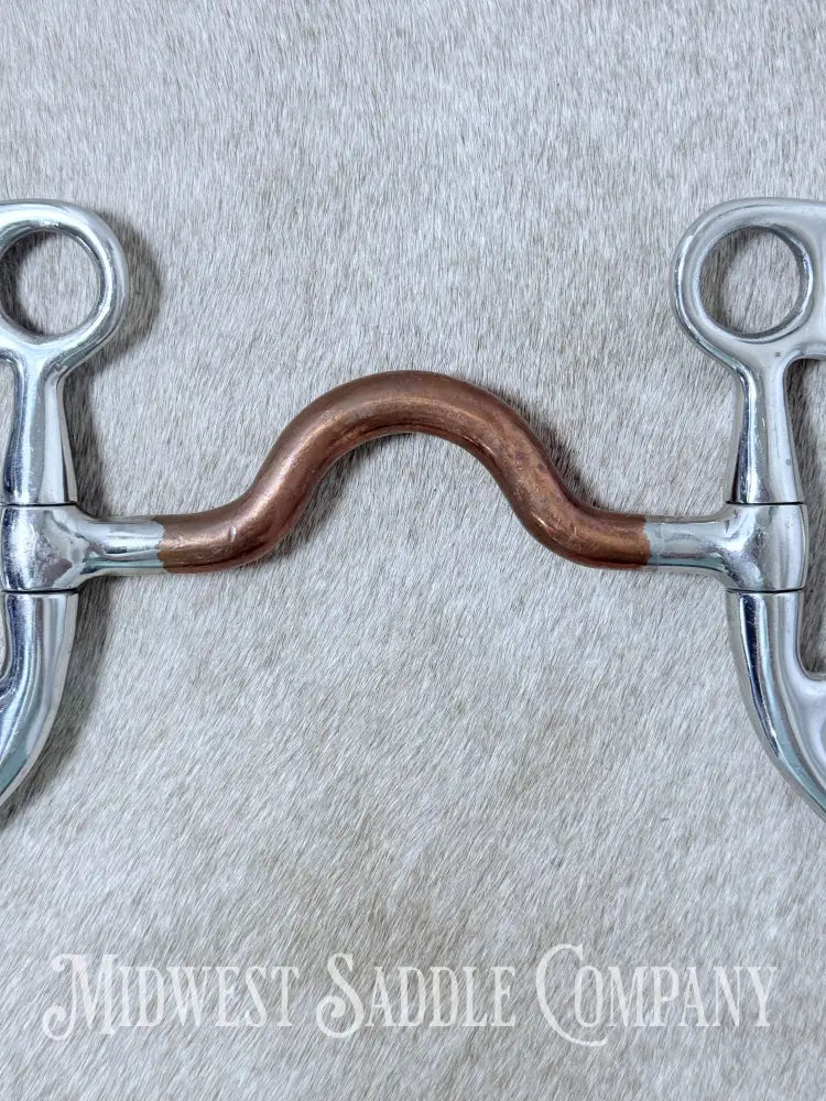 Sta-Brite Stainless Steel Western Medium Port Bit Copper Mouth 5” - Bit
