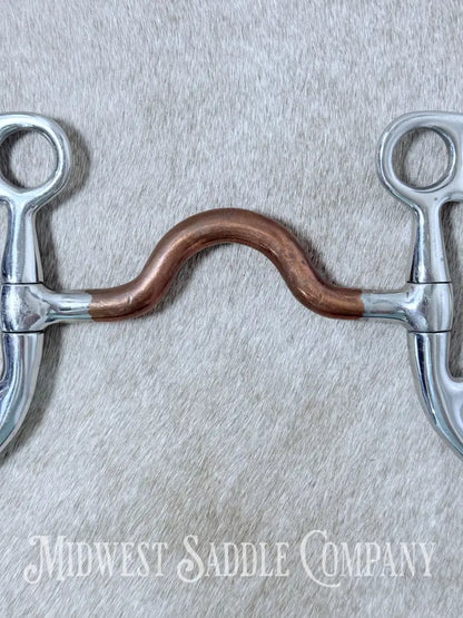 Sta-Brite Stainless Steel Western Medium Port Bit Copper Mouth 5” - Bit