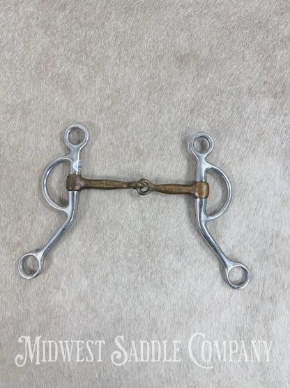 Stainless Steel Copper Mouth Snaffle Training Bit 5” Bit