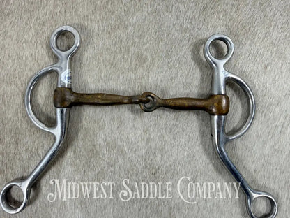 Stainless Steel Copper Mouth Snaffle Training Bit 5” Bit