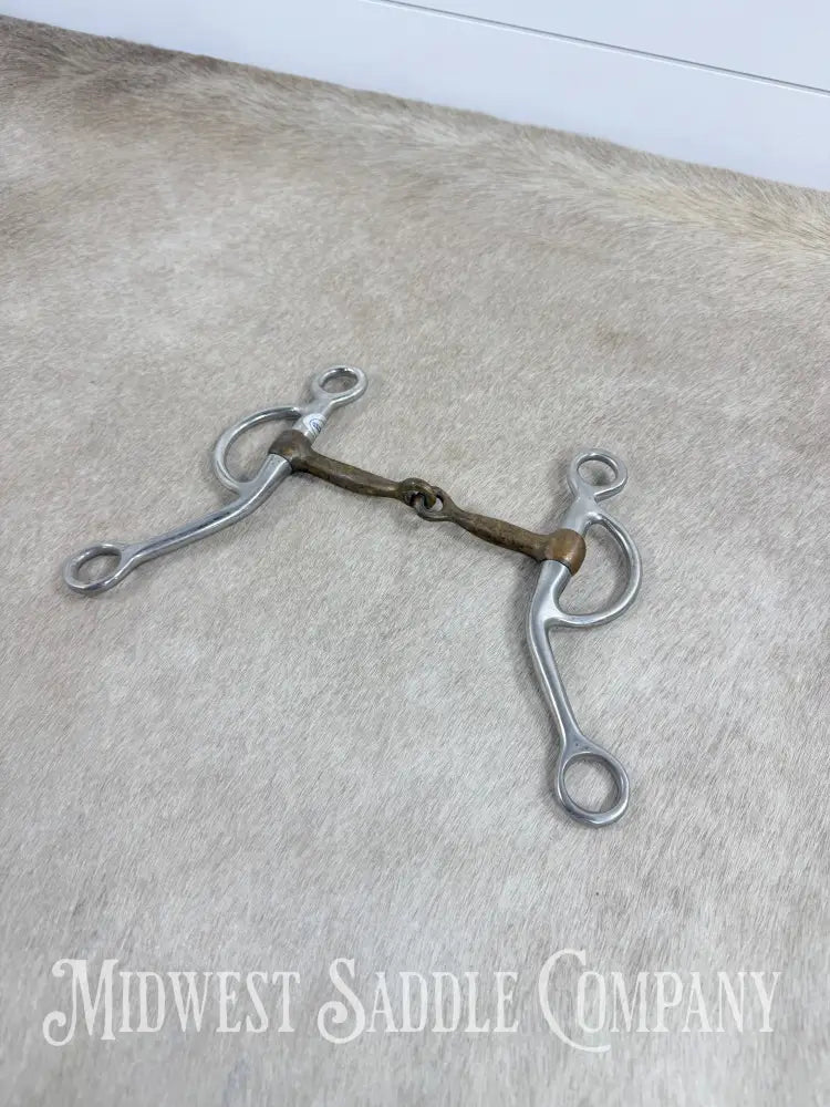 Stainless Steel Copper Mouth Snaffle Training Bit 5” Bit