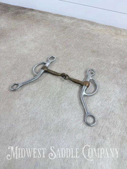 Stainless Steel Copper Mouth Snaffle Training Bit 5” Bit