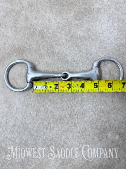 Stainless Steel Thick Eggbutt Pony Snaffle Bit 4.5” - Bit