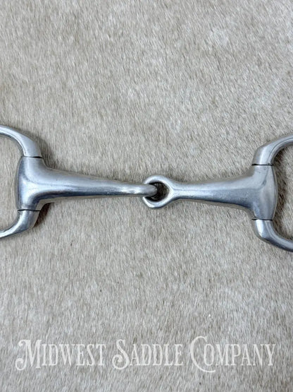 Stainless Steel Thick Eggbutt Pony Snaffle Bit 4.5” - Bit