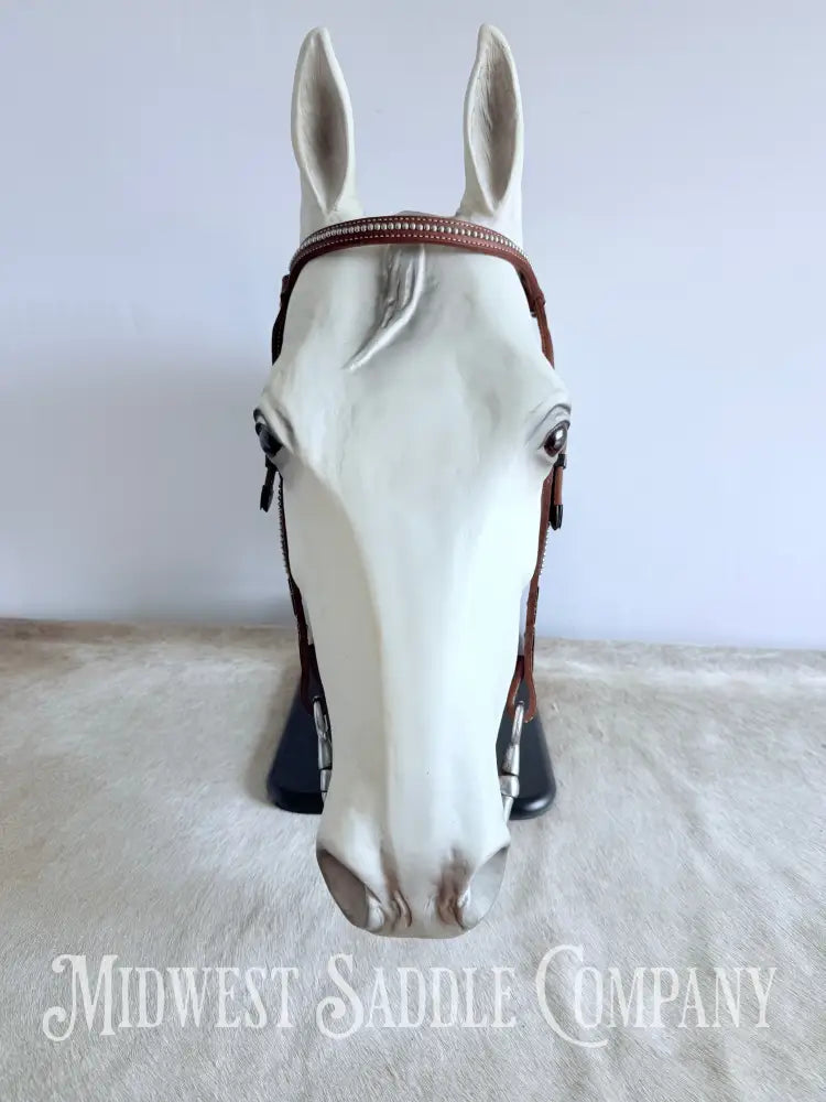 Star & Dot Leather Western Bridle with Tom Thumb Bit