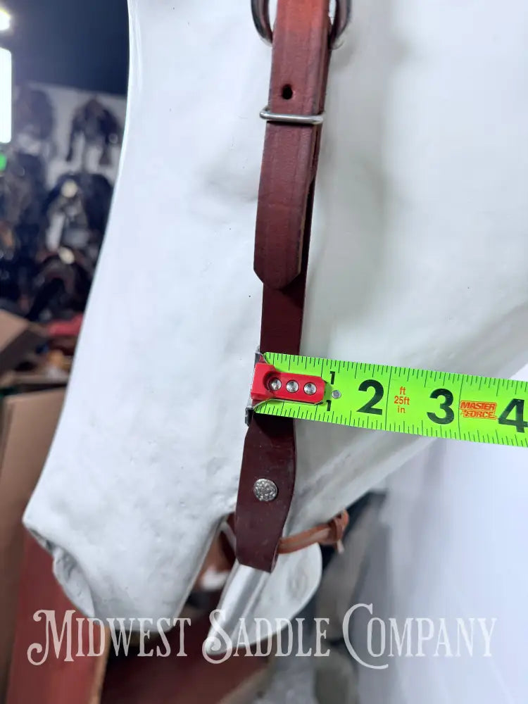 Stitched Leather Browband Western Headstall Full Horse Size - Bridles & Headstalls