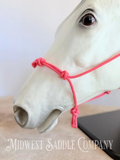 Sundance Rope Halters Pink Training Halter 4 Knots - Yearling Size Halter