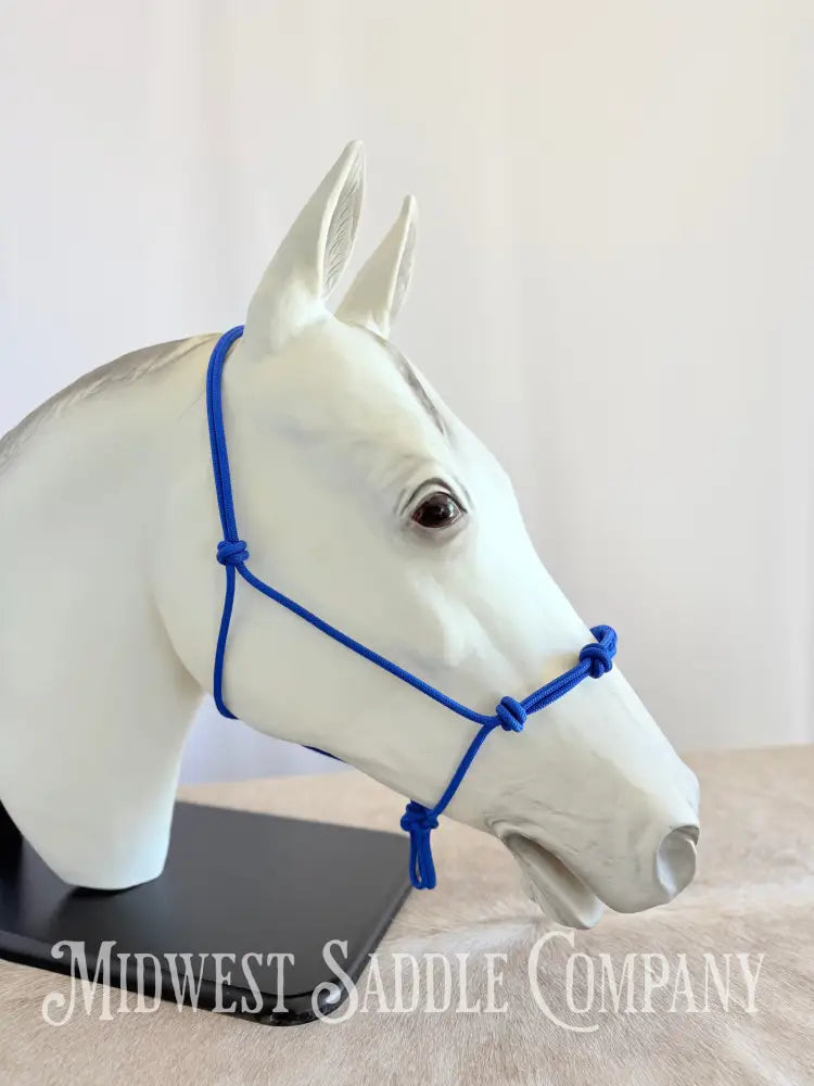 Sundance Rope Halters Training Halter 4 Knots Royal Blue - Small Horse Size Halter