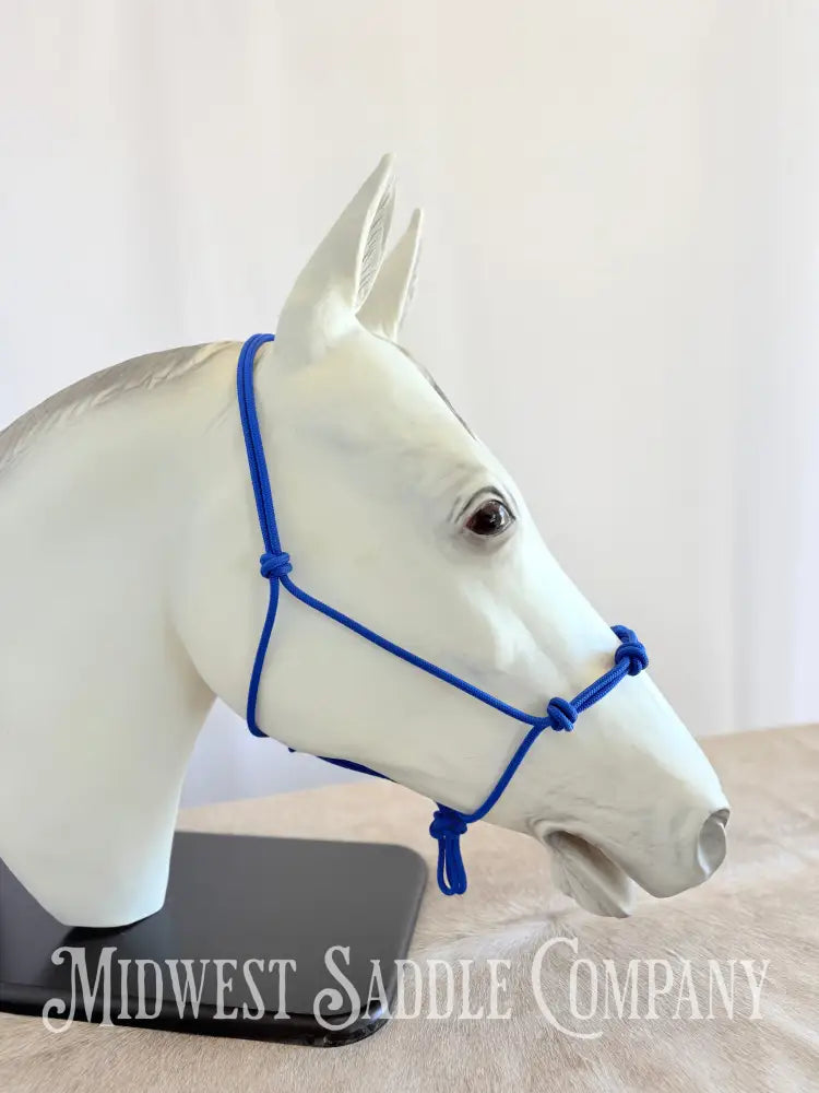 Sundance Rope Halters Training Halter 4 Knots Royal Blue - Small Horse Size Halter