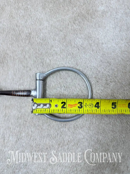 Sweet Iron Offset Snaffle D Ring Bit Copper Inlay 5” - Bit